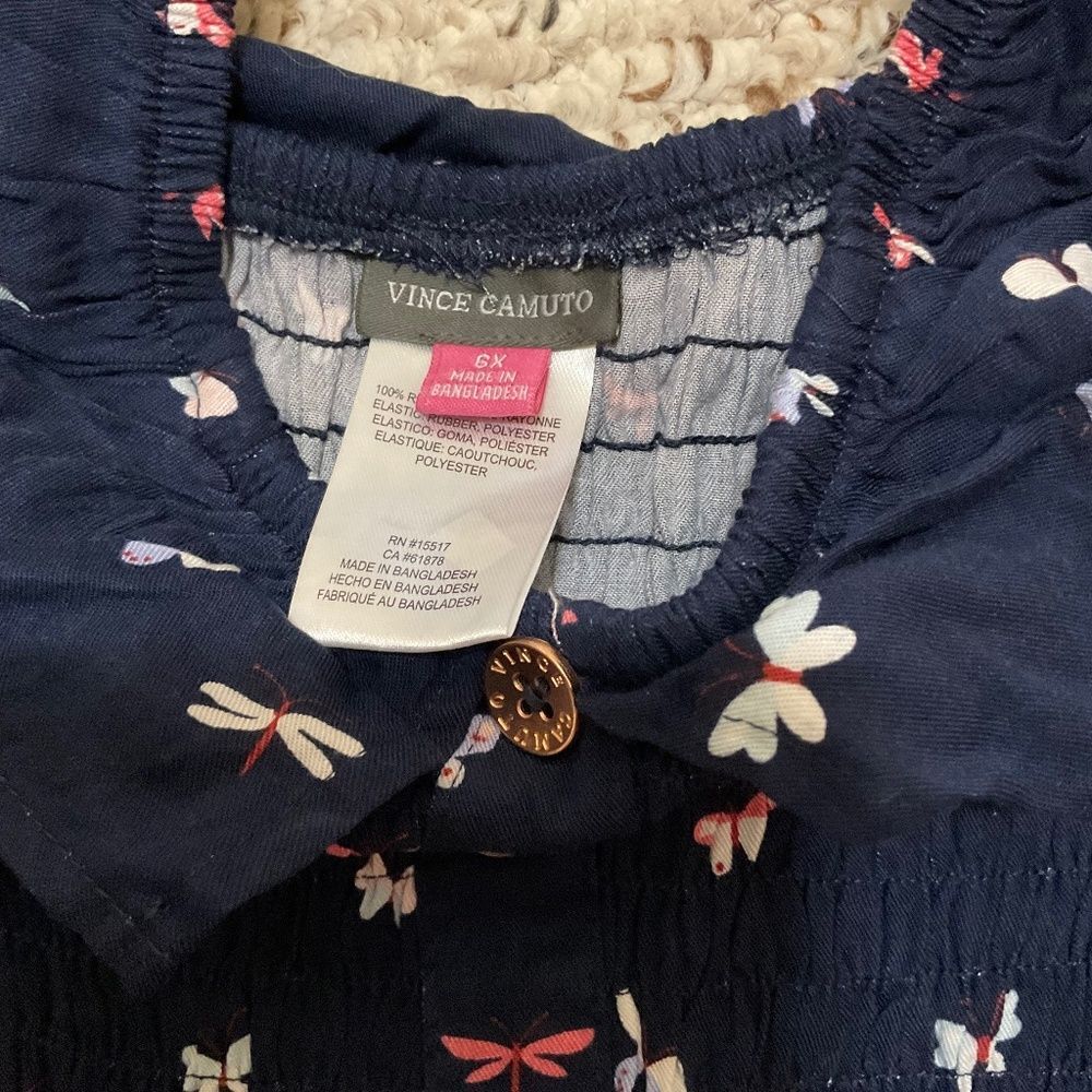 NWT Vince Camino Little Girls Wide Leg Jumpsuit Multi floral Size 6X - Picture 3 of 6
